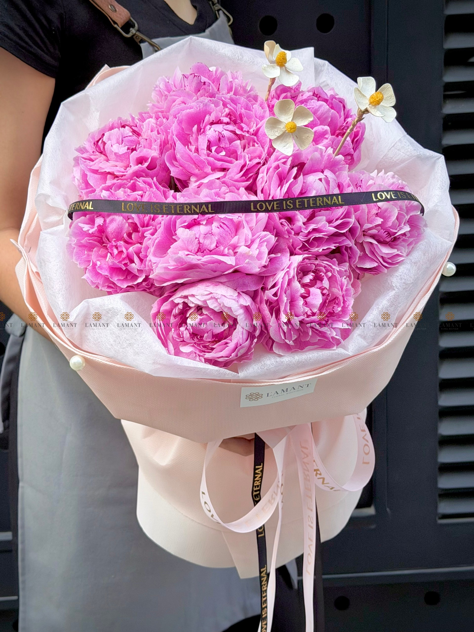 Bó hoa 10 cành Mẫu Đơn Meomory A0485 - Hình ảnh 3