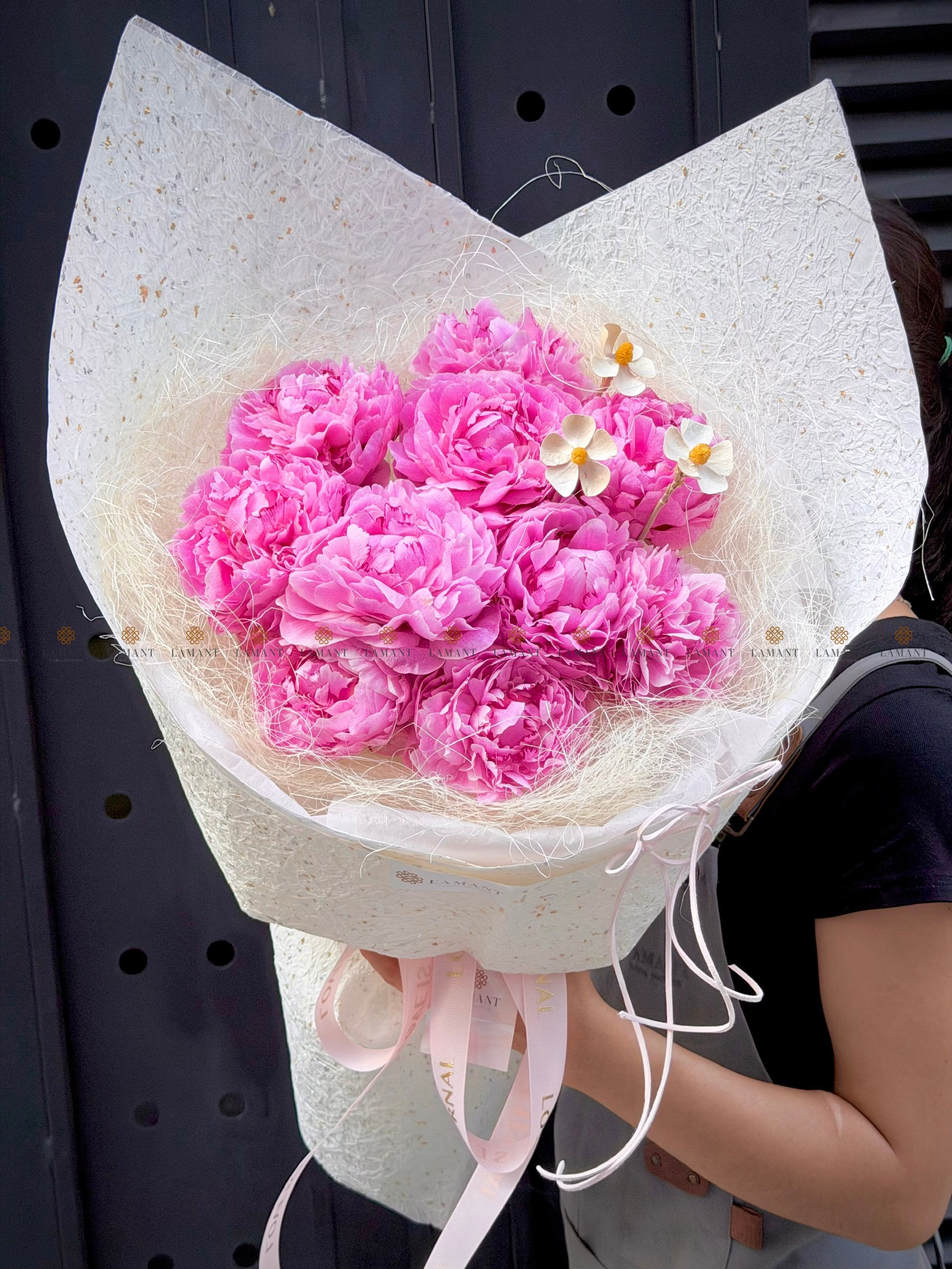Bó hoa 10 cành Mẫu Đơn Meomory A0489 - Hình ảnh 9