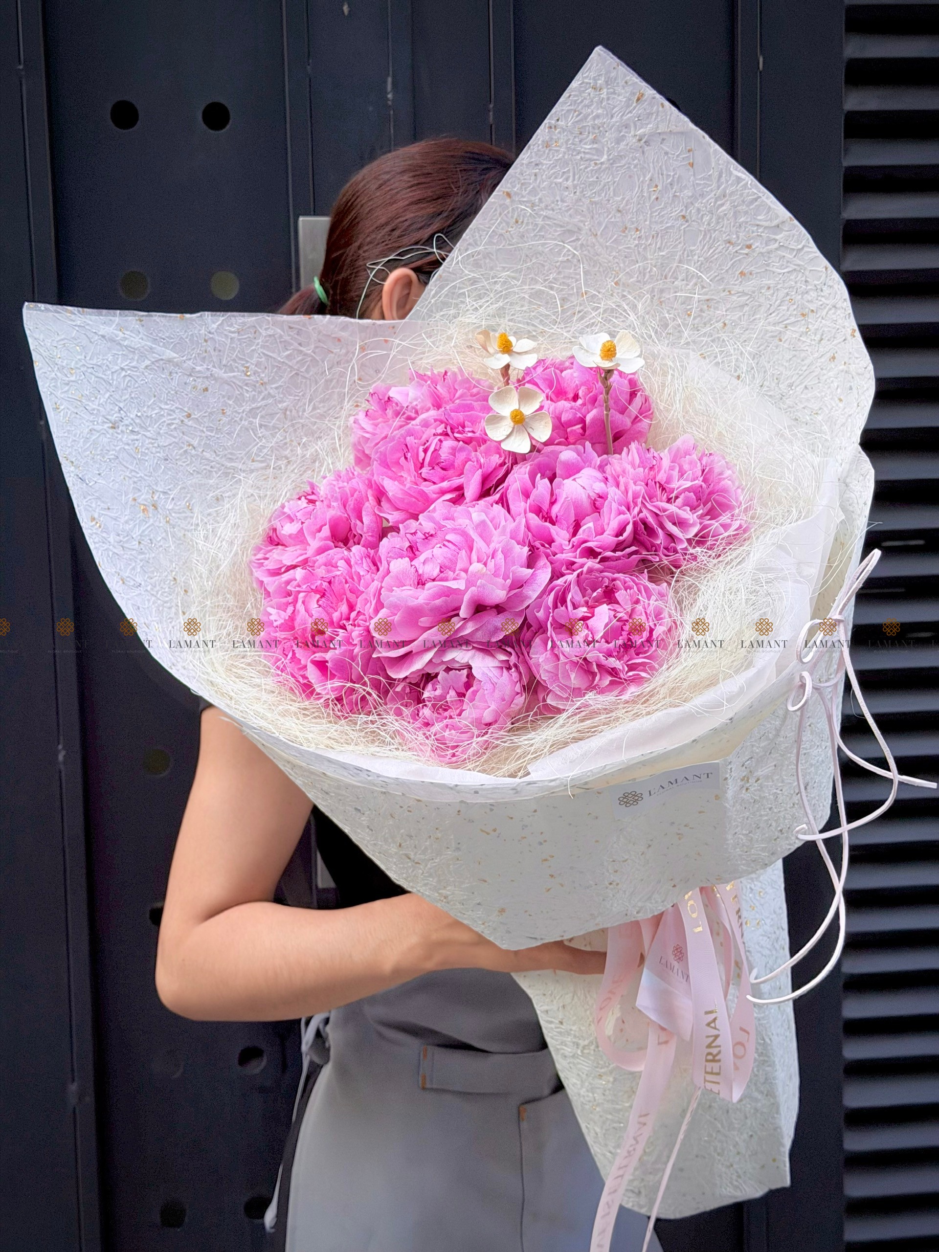 Bó hoa 10 cành Mẫu Đơn Meomory A0489 - Hình ảnh 6