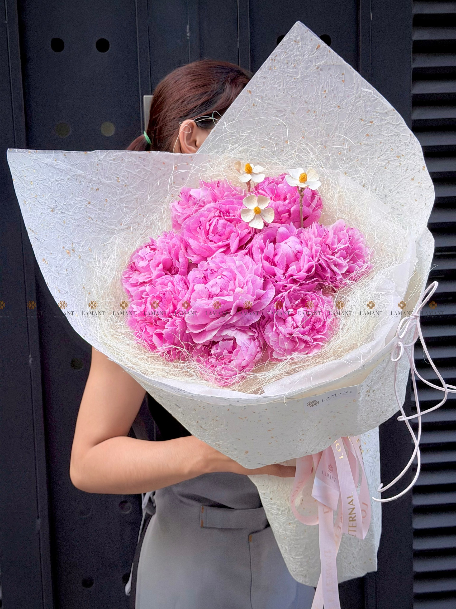 Bó hoa 10 cành Mẫu Đơn Meomory A0489 - Hình ảnh 5