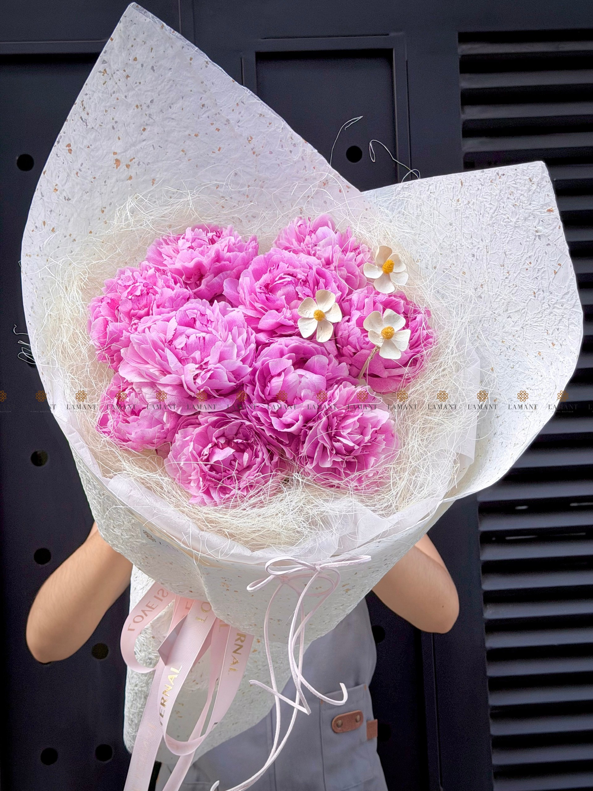 Bó hoa 10 cành Mẫu Đơn Meomory A0489 - Hình ảnh 12