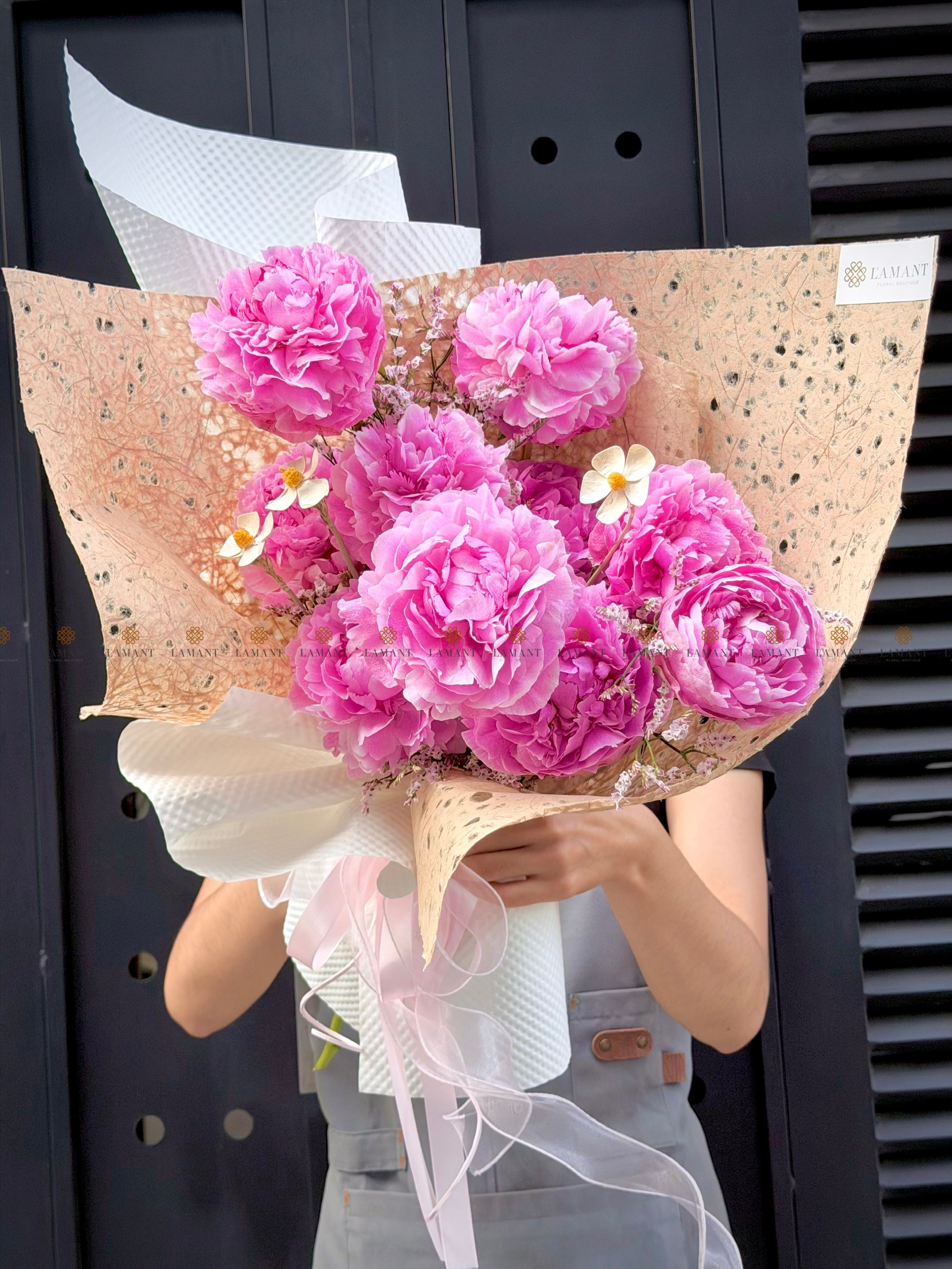 Bó hoa 10 cành Mẫu Đơn Meomory A0490 - Hình ảnh 13