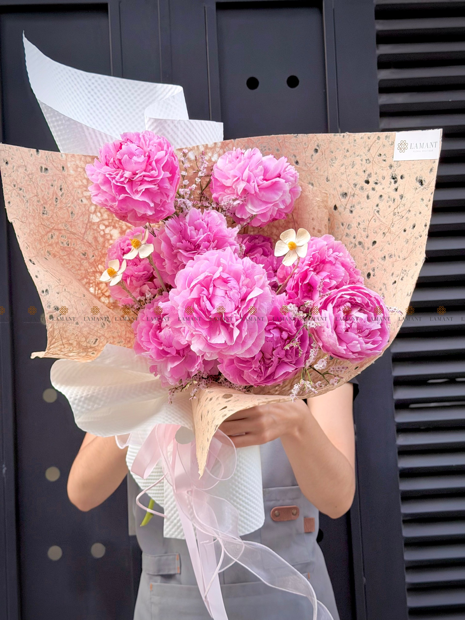 Bó hoa 10 cành Mẫu Đơn Meomory A0490 - Hình ảnh 12