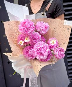 Bó hoa 10 cành Mẫu Đơn Meomory A0490
