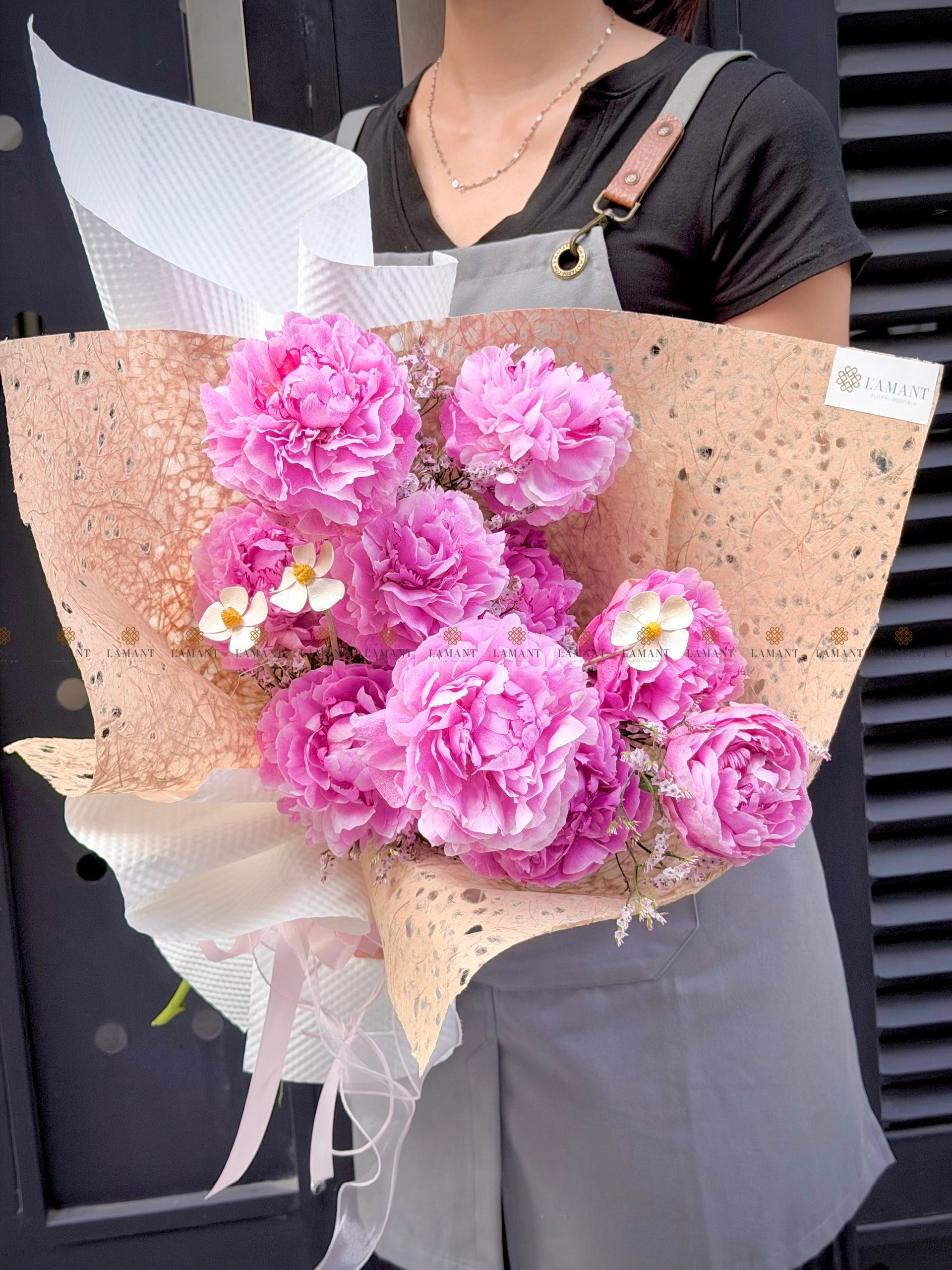 Bó hoa 10 cành Mẫu Đơn Meomory A0490 - Hình ảnh 8