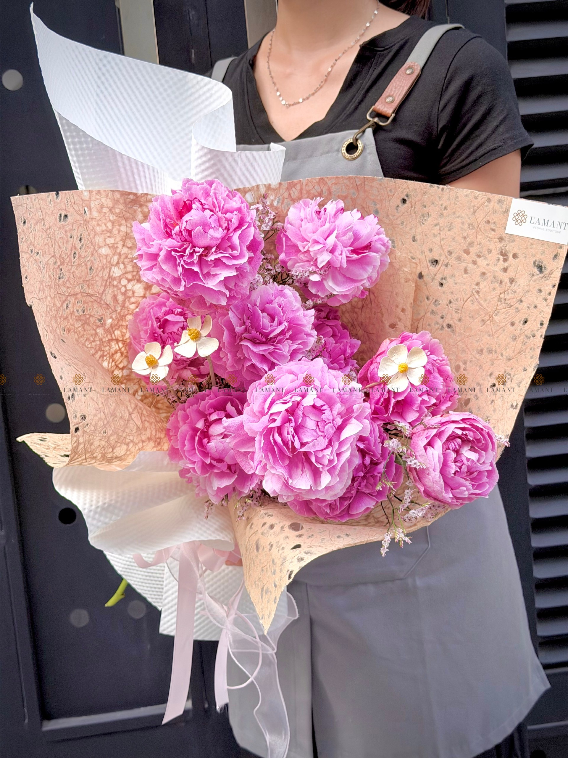 Bó hoa 10 cành Mẫu Đơn Meomory A0490 - Hình ảnh 7