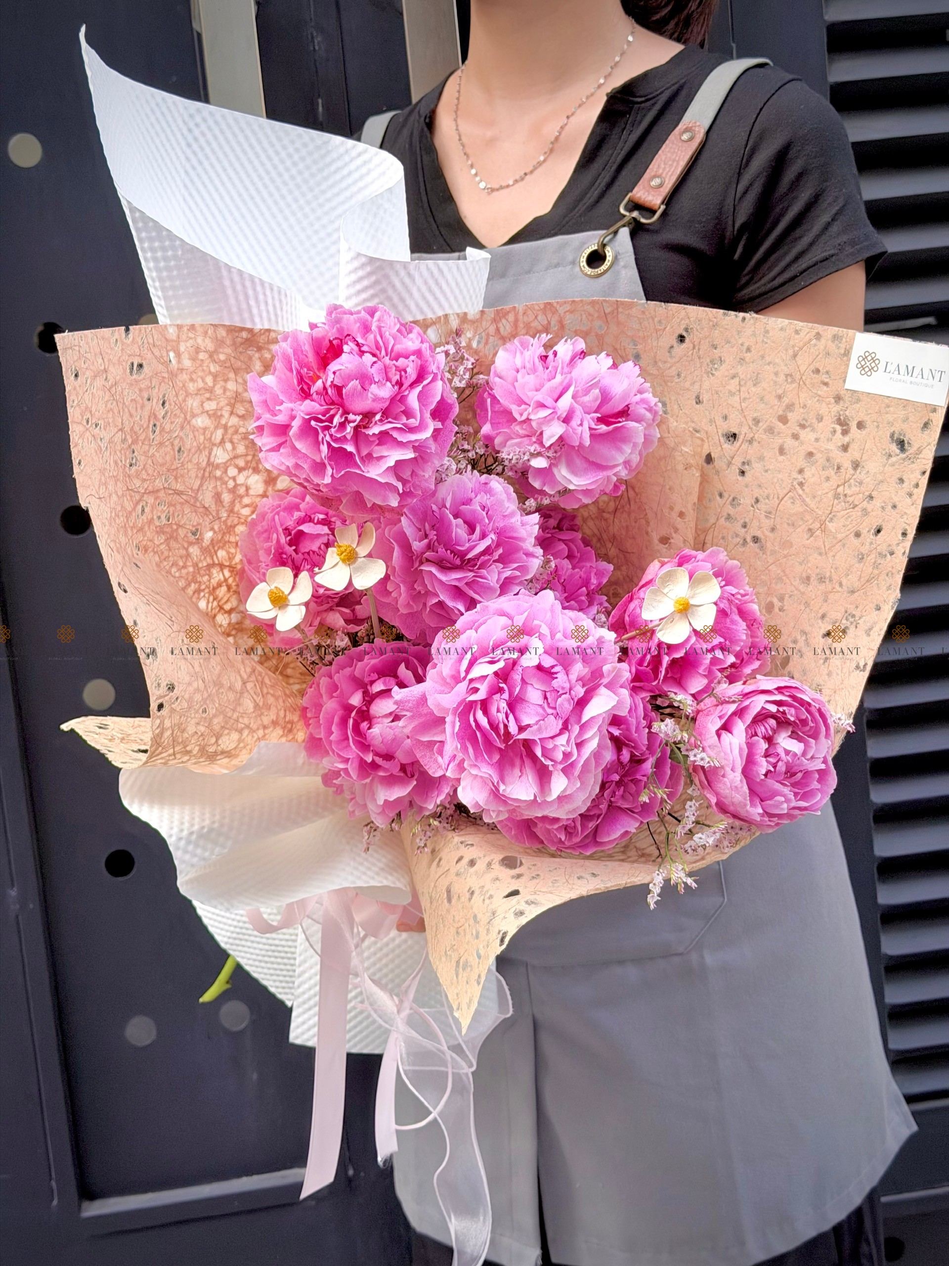 Bó hoa 10 cành Mẫu Đơn Meomory A0490 - Hình ảnh 6