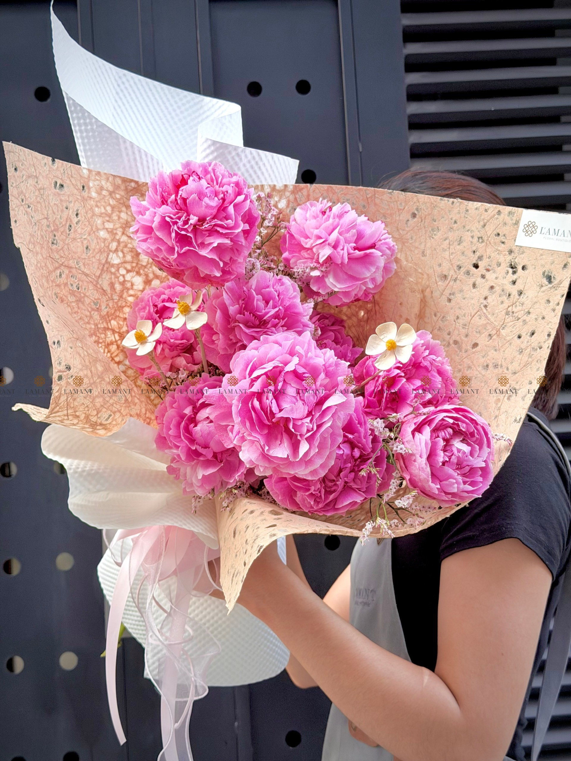 Bó hoa 10 cành Mẫu Đơn Meomory A0490 - Hình ảnh 14