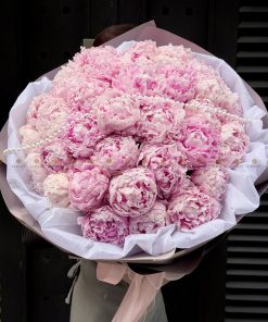 Bó hoa 40 cành Peony Sarah hồng A0522
