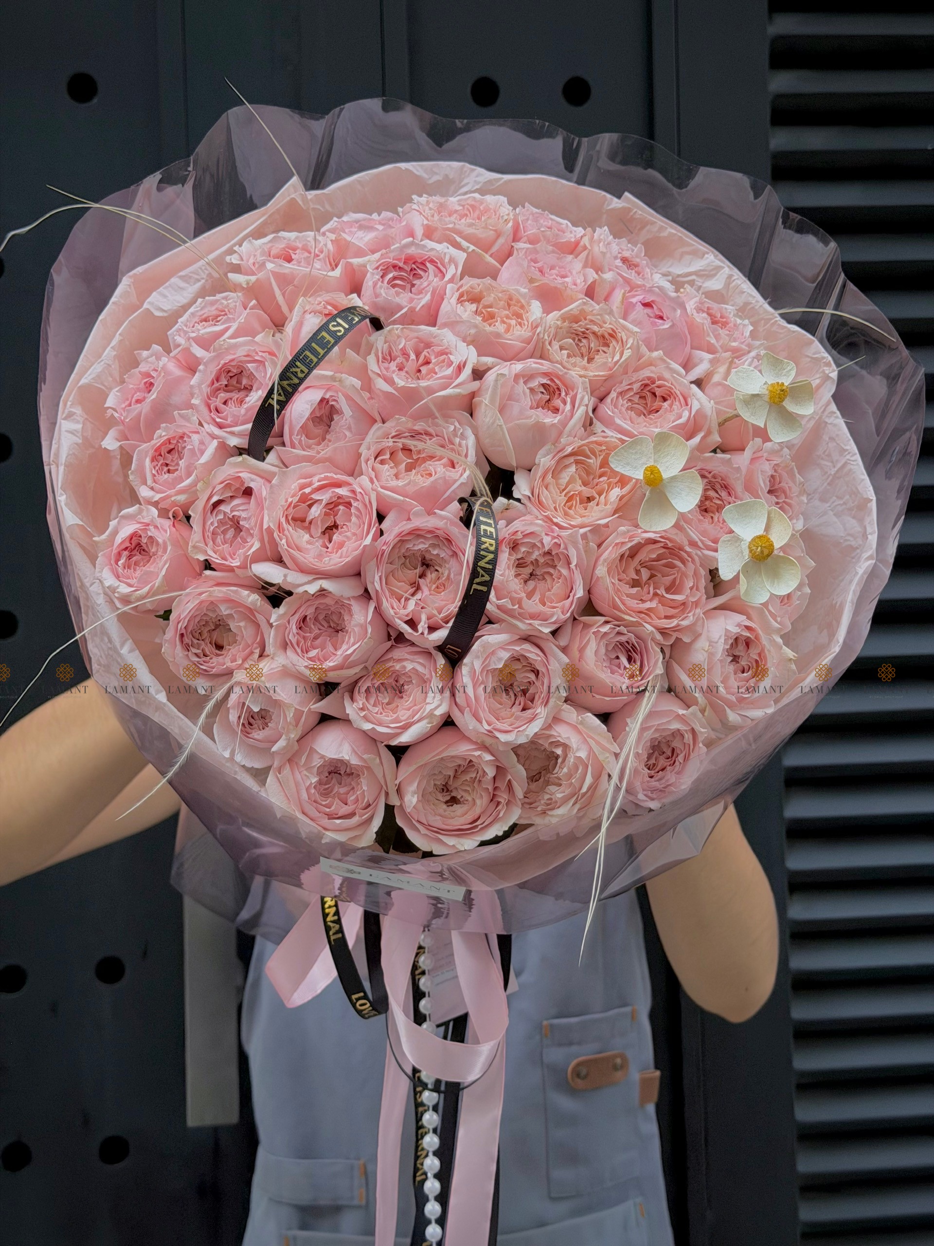 Bó hoa Hồng Julibee Hồng ánh cam A0552 - Hình ảnh 8