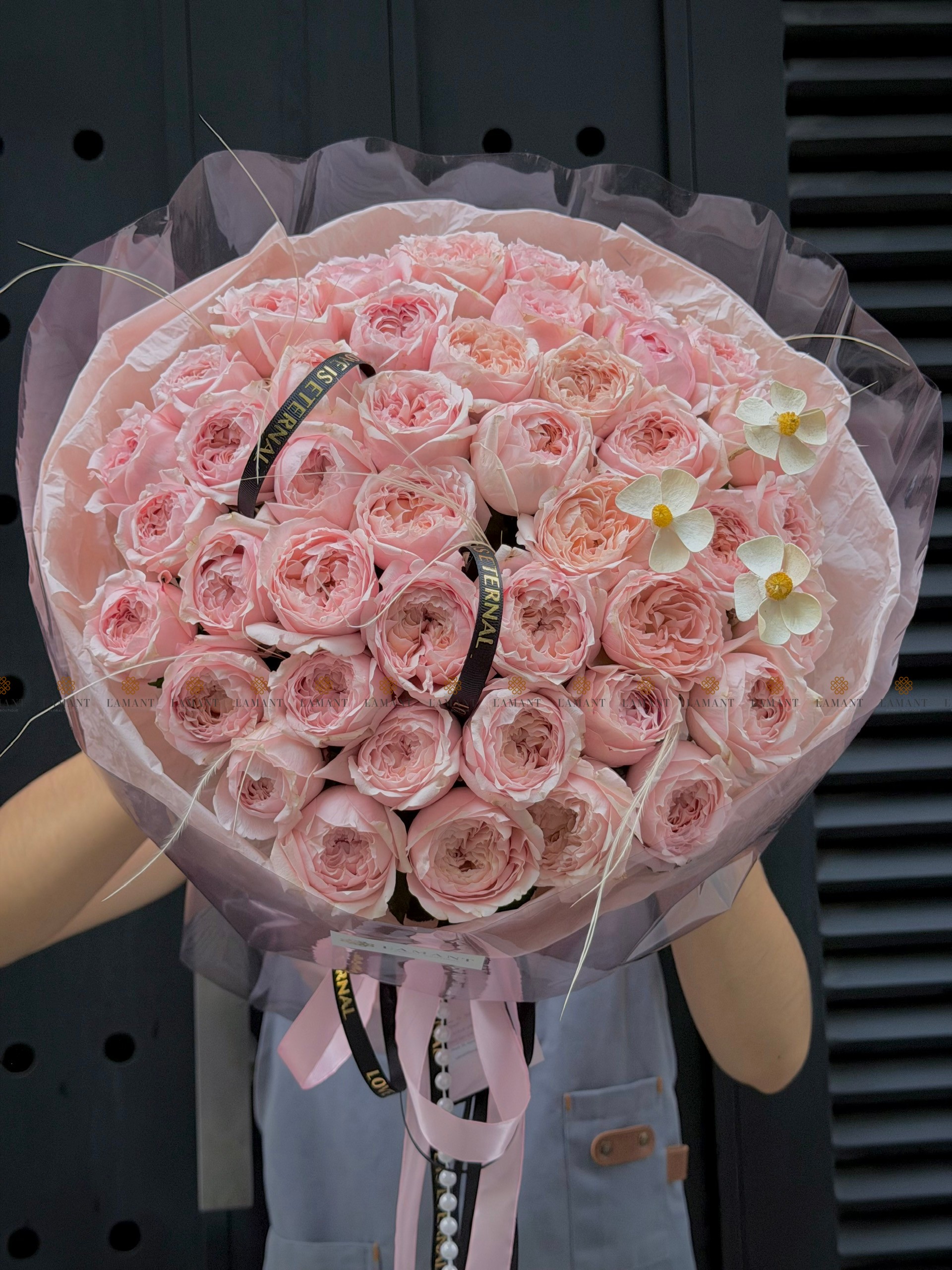 Bó hoa Hồng Julibee Hồng ánh cam A0552 - Hình ảnh 7