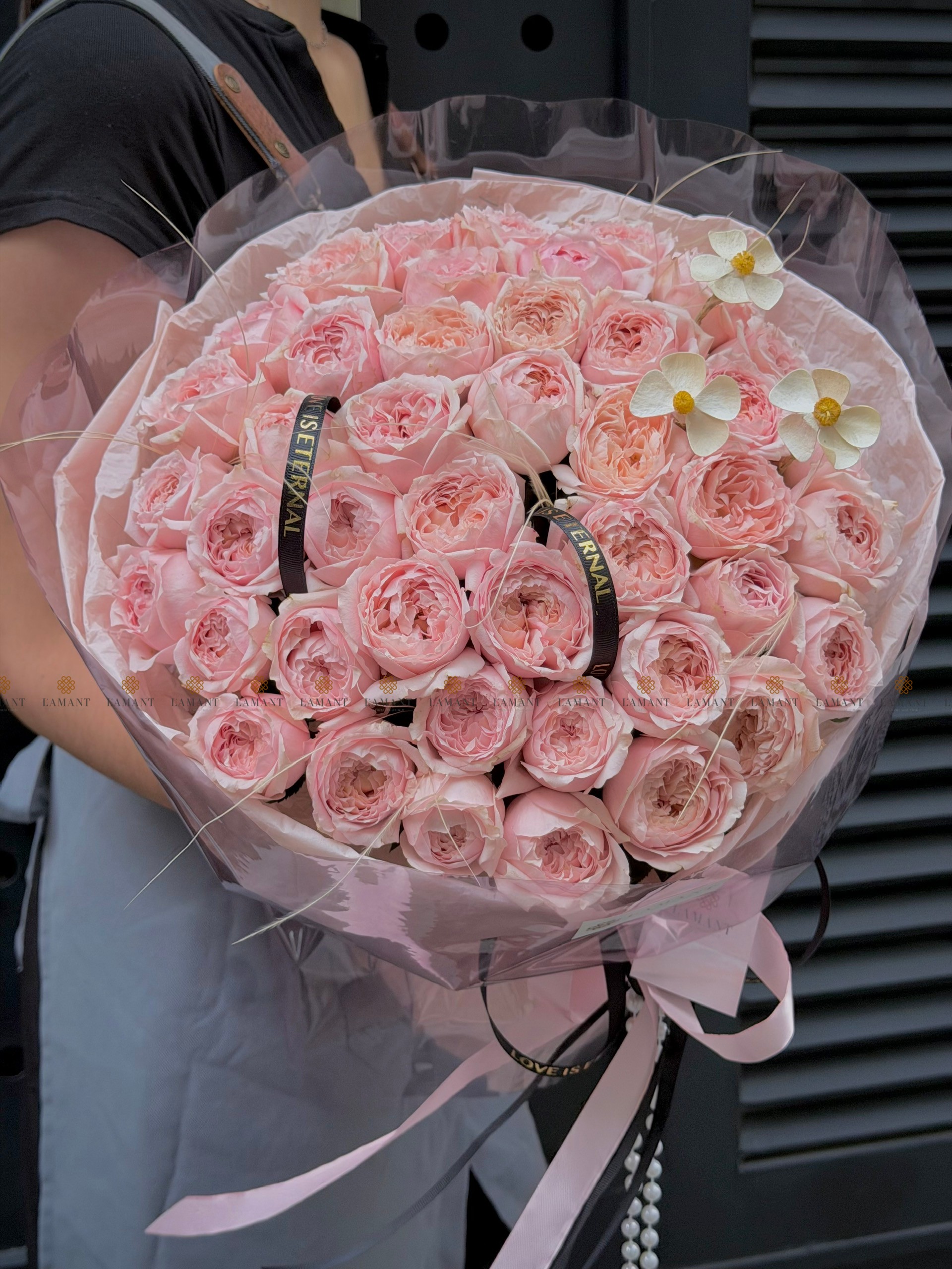 Bó hoa Hồng Julibee Hồng ánh cam A0552 - Hình ảnh 4