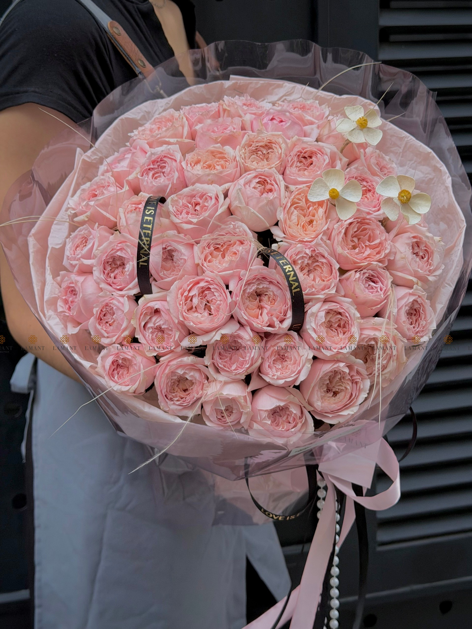 Bó hoa Hồng Julibee Hồng ánh cam A0552 - Hình ảnh 3
