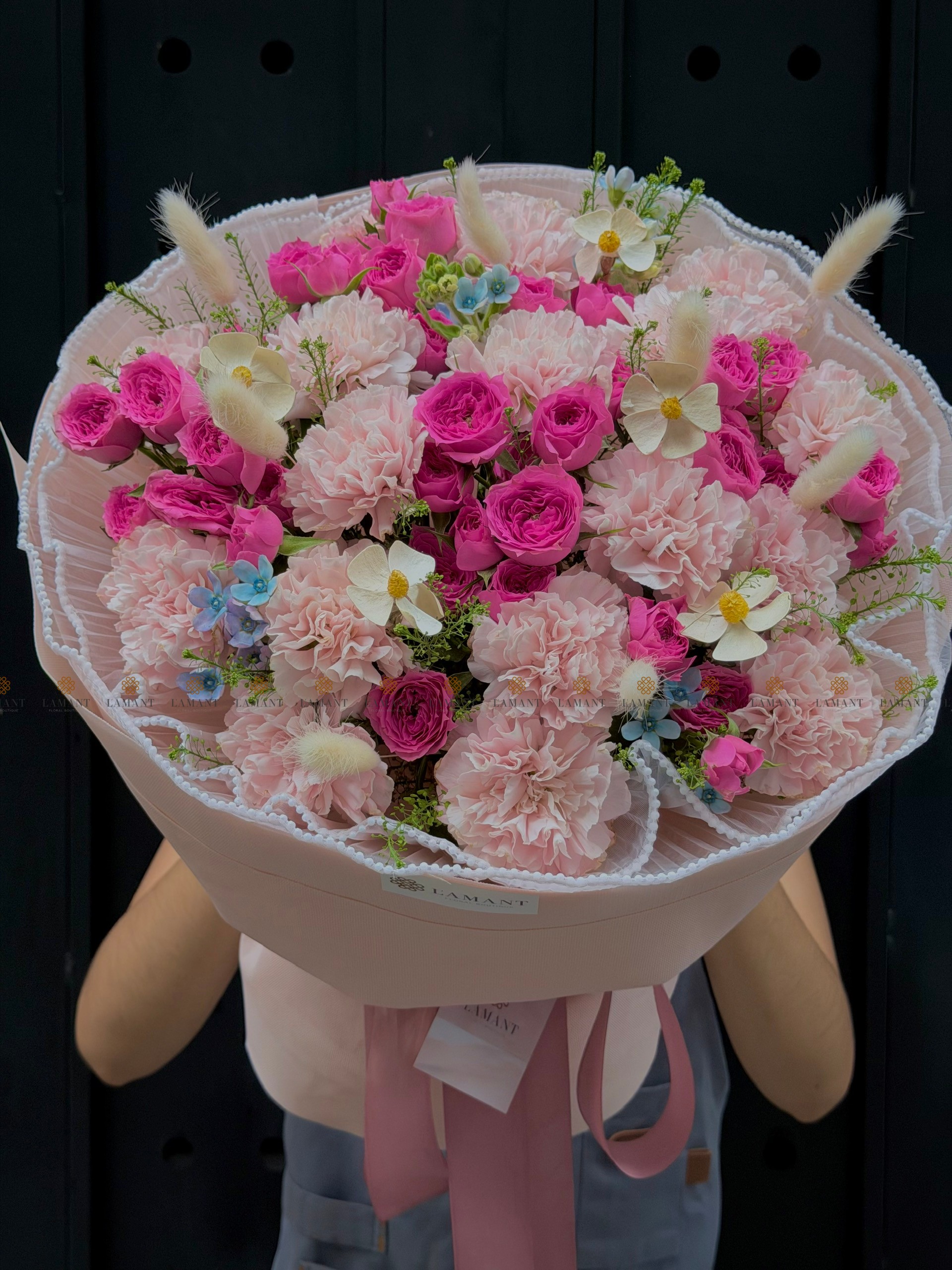 Bó hoa Hồng chùm Sophia mix Phăng và ngôi sao xanh A0554 - Hình ảnh 9