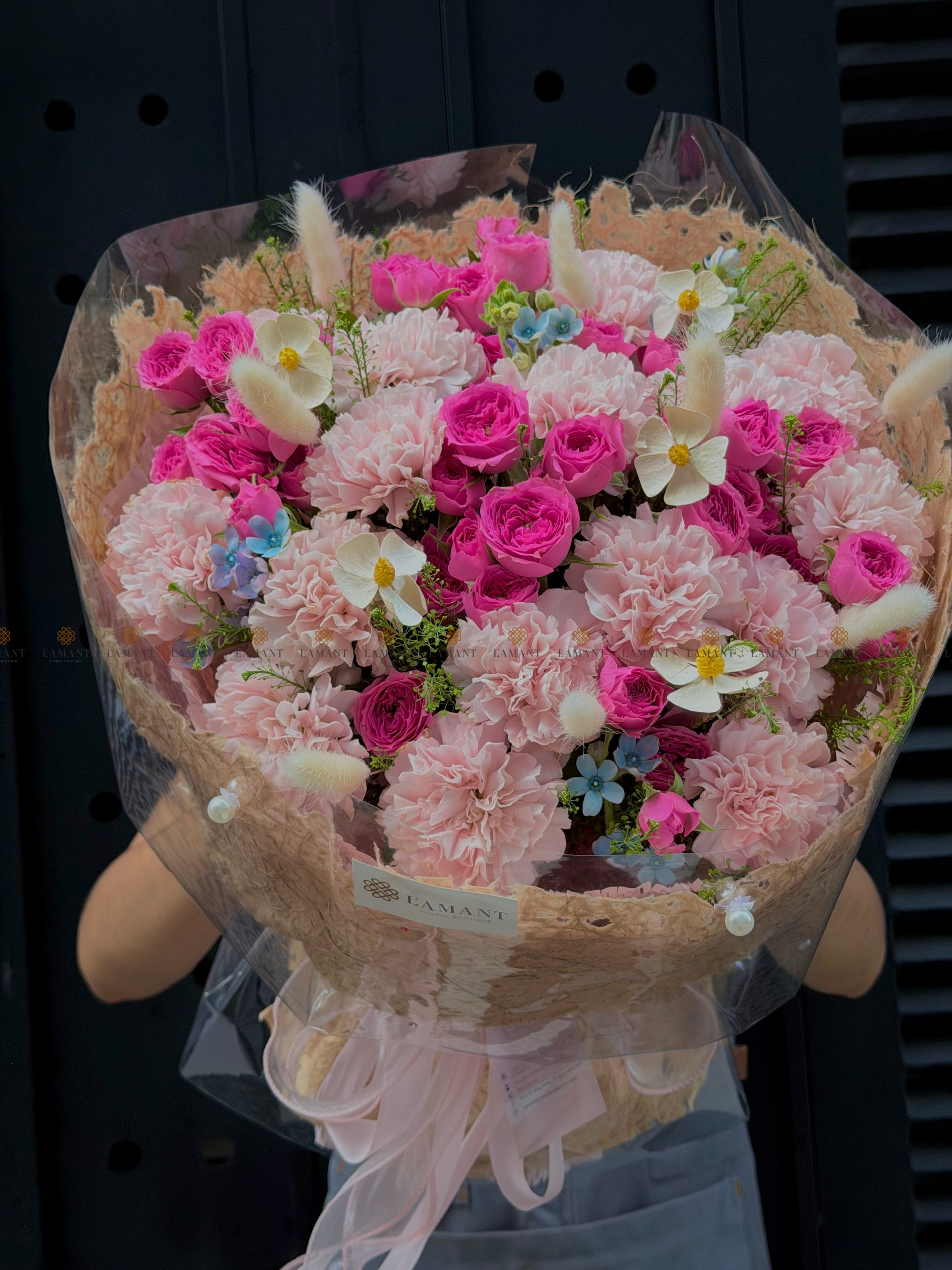 Bó hoa Hồng chùm Sophia mix Phăng và ngôi sao xanh A0555 - Hình ảnh 8