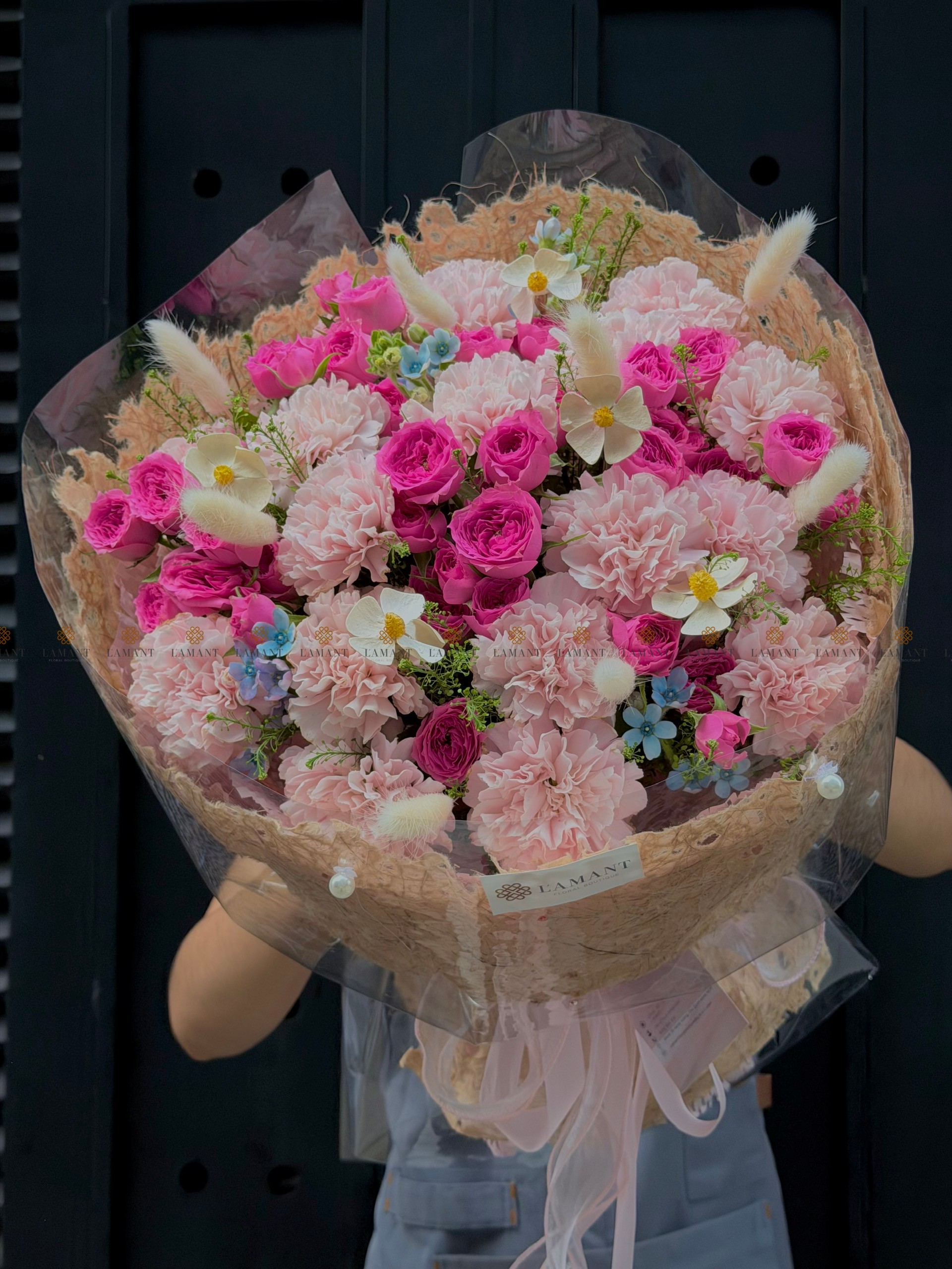 Bó hoa Hồng chùm Sophia mix Phăng và ngôi sao xanh A0555 - Hình ảnh 6
