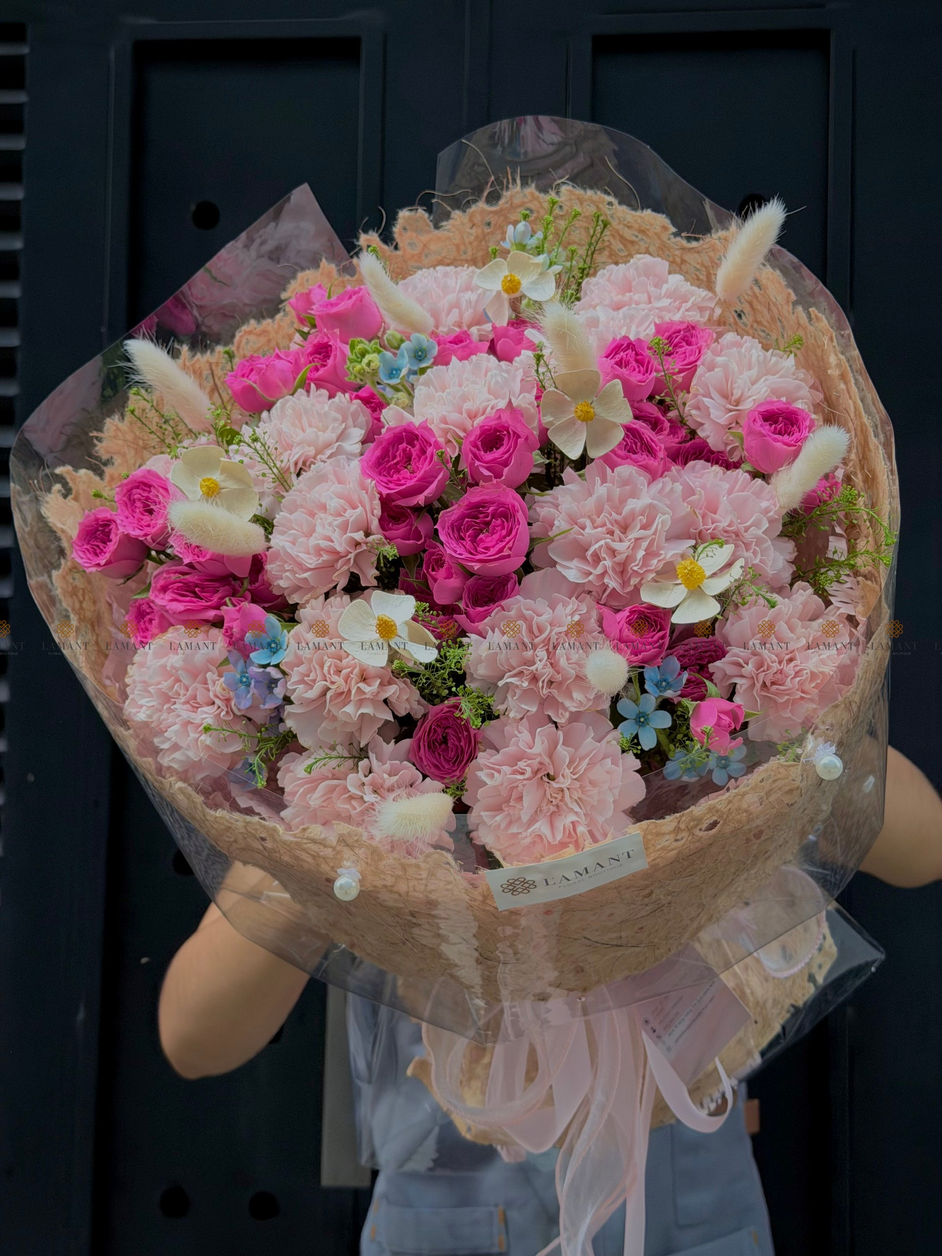 Bó hoa Hồng chùm Sophia mix Phăng và ngôi sao xanh A0555 - Hình ảnh 5