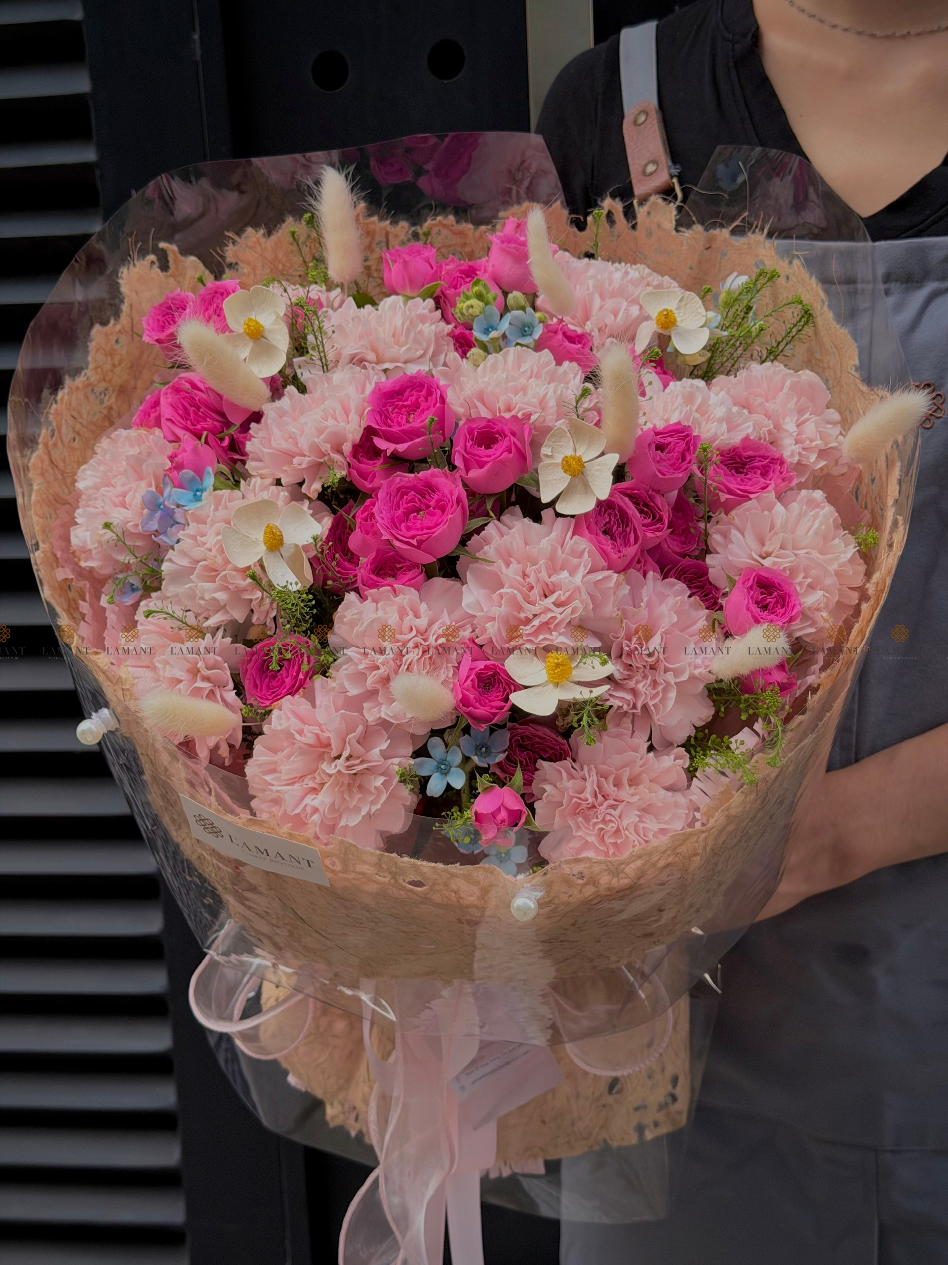Bó hoa Hồng chùm Sophia mix Phăng và ngôi sao xanh A0555 - Hình ảnh 9