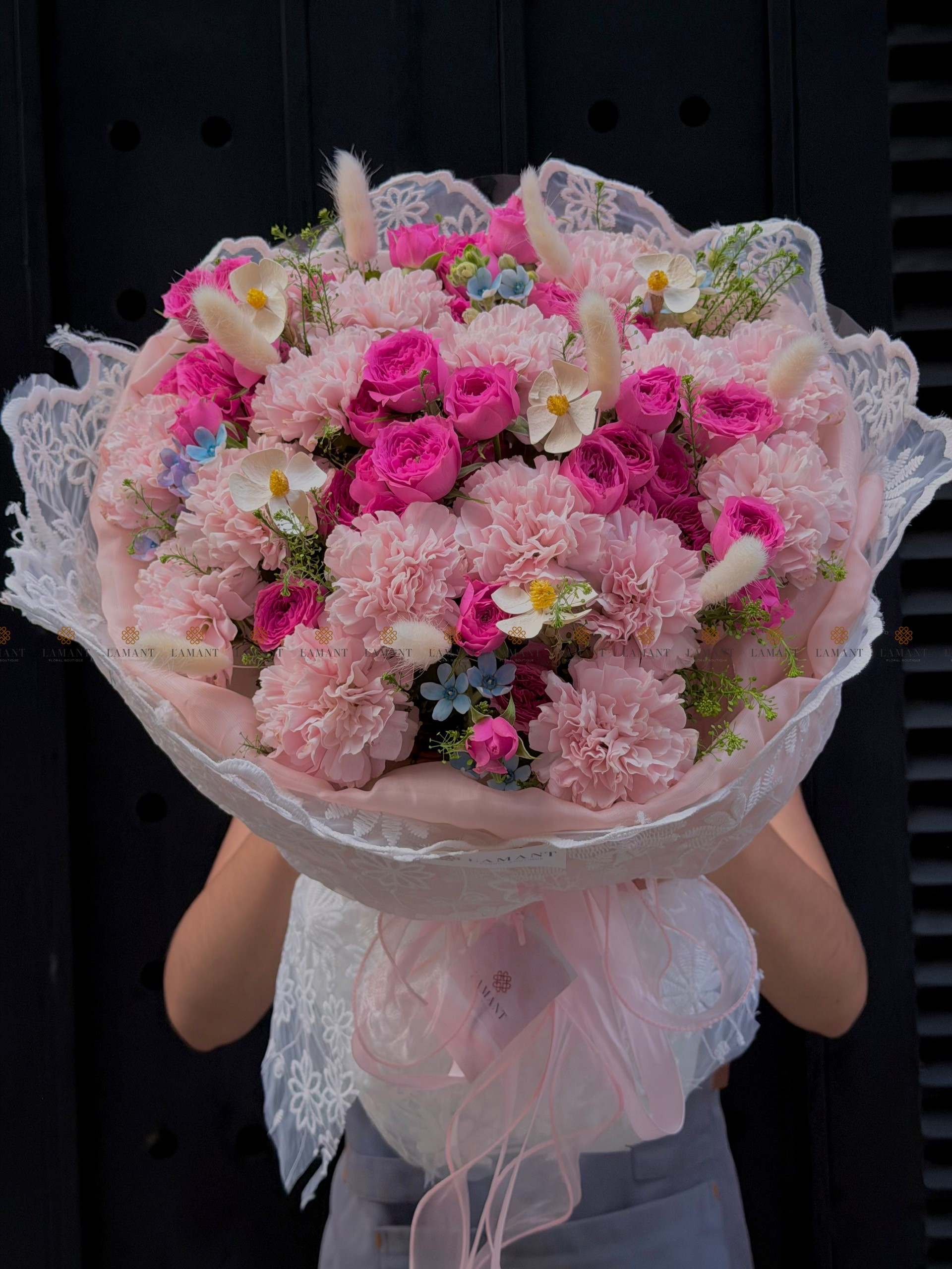 Bó hoa Hồng chùm Sophia mix Phăng và ngôi sao xanh A0556 - Hình ảnh 8