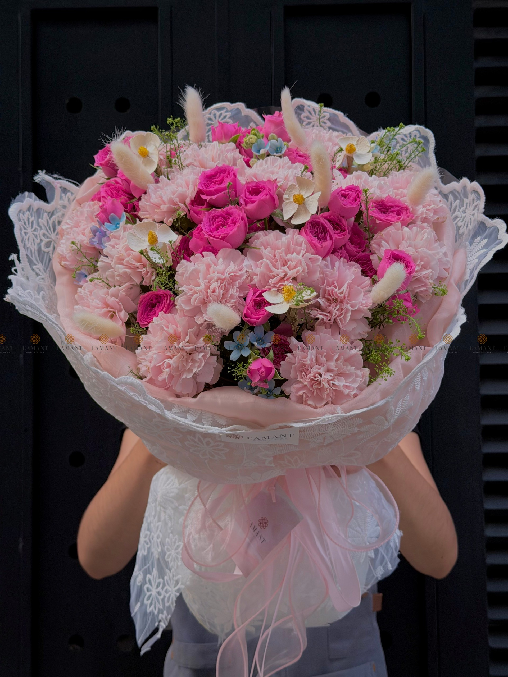 Bó hoa Hồng chùm Sophia mix Phăng và ngôi sao xanh A0556 - Hình ảnh 7