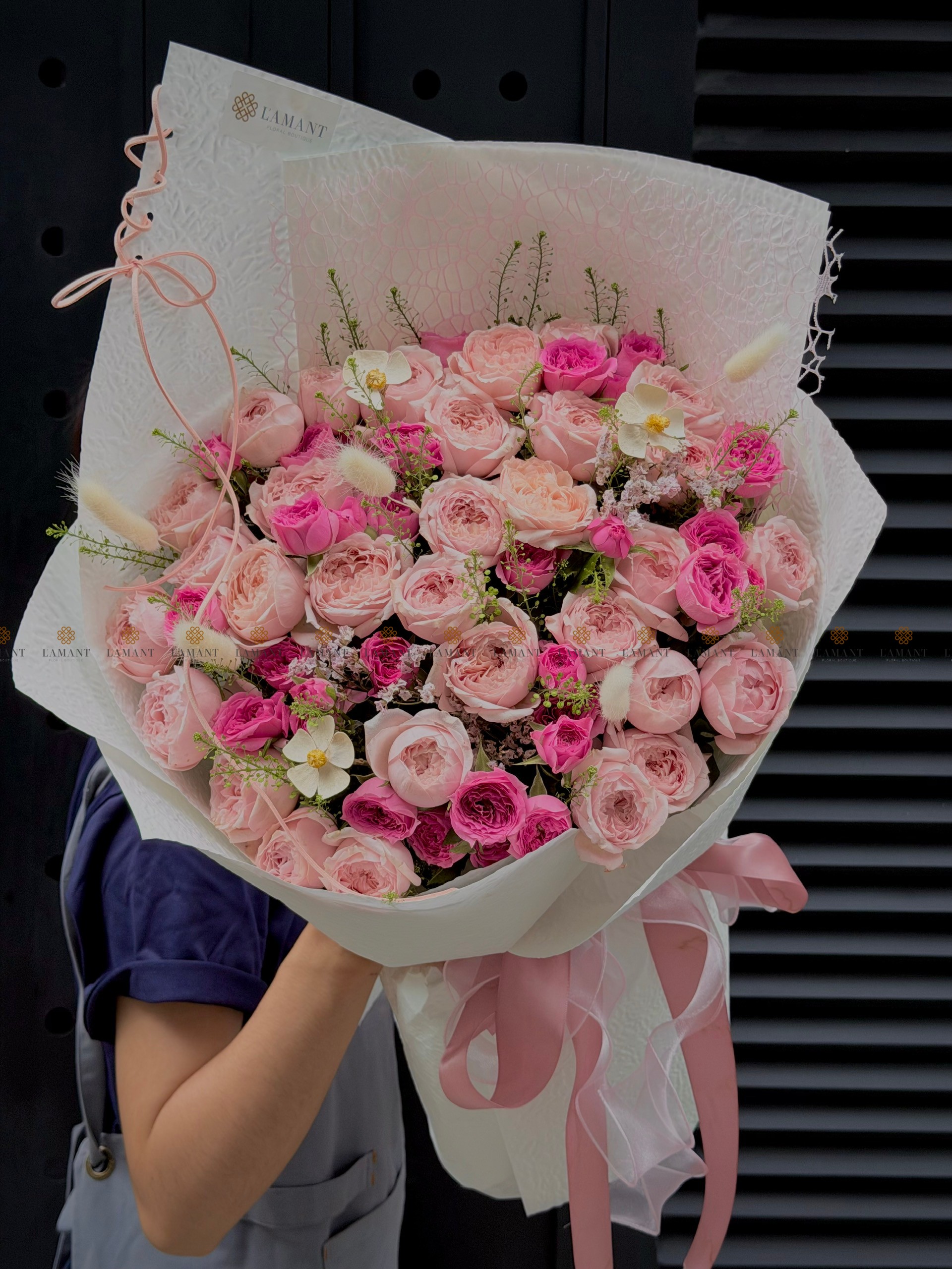 Bó hoa Hồng chùm Sophia mix Phăng và ngôi sao xanh A0559 - Hình ảnh 5