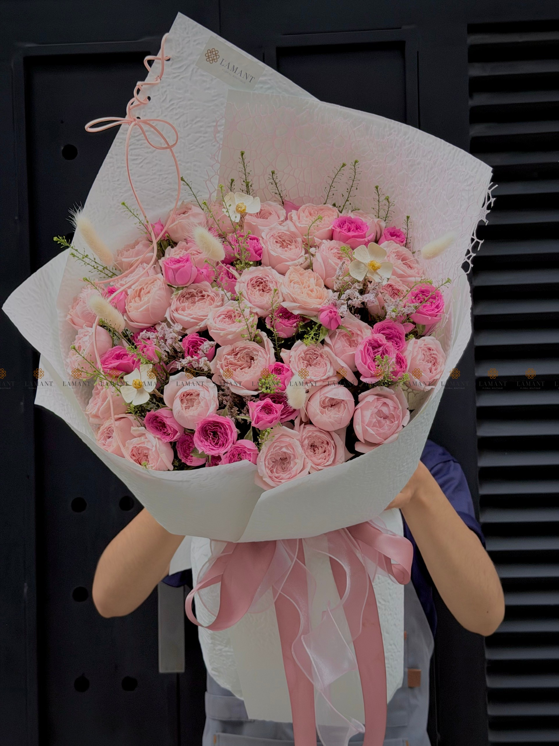 Bó hoa Hồng chùm Sophia mix Phăng và ngôi sao xanh A0559 - Hình ảnh 2